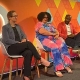 Four speakers on the stage to talk about DE&I